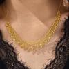 Women's Gold-Plated Sterling Silver Tassel Bead Necklace with Italian Craftsmanship