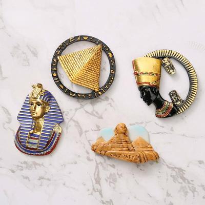 1PC Egypt Queen Pharaoh Pyramid Souvenir 3D Resin Magnetic Fridge Magnet Egyptian Tourist Souvenir.