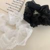 Beauty Jewelry At Will Mesh Lace Large Intestine Hair Band Fairy Sweet High Elastic Hair Rope Tied Flower