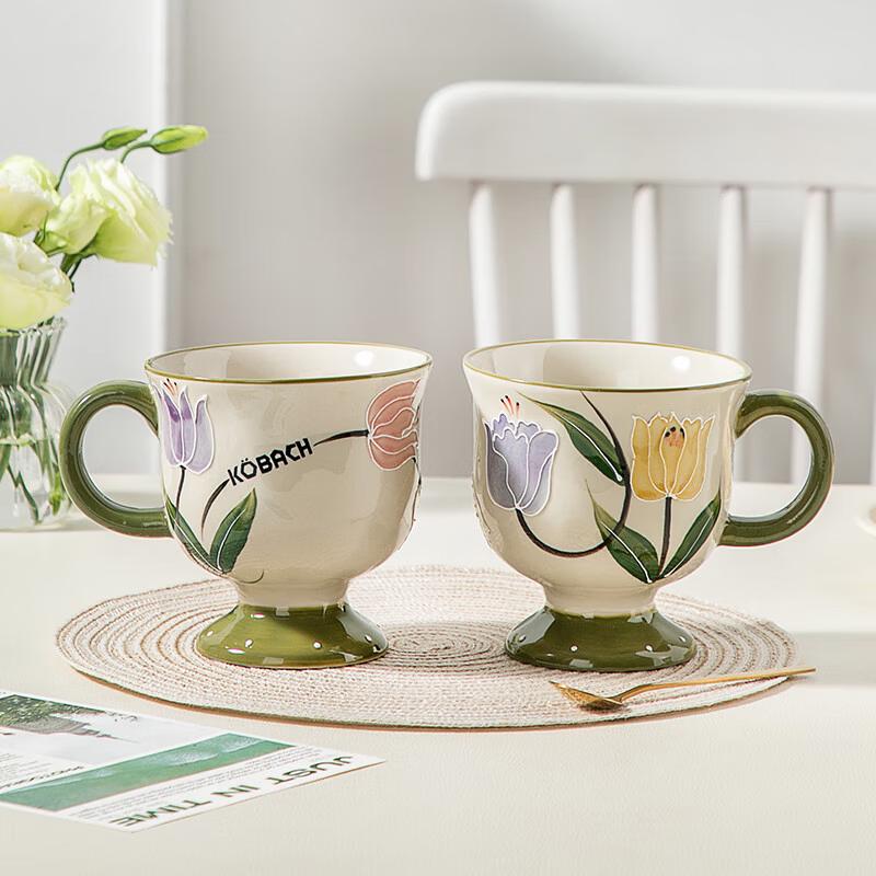 Kangbachen Hand-Painted Ceramic Breakfast Cup