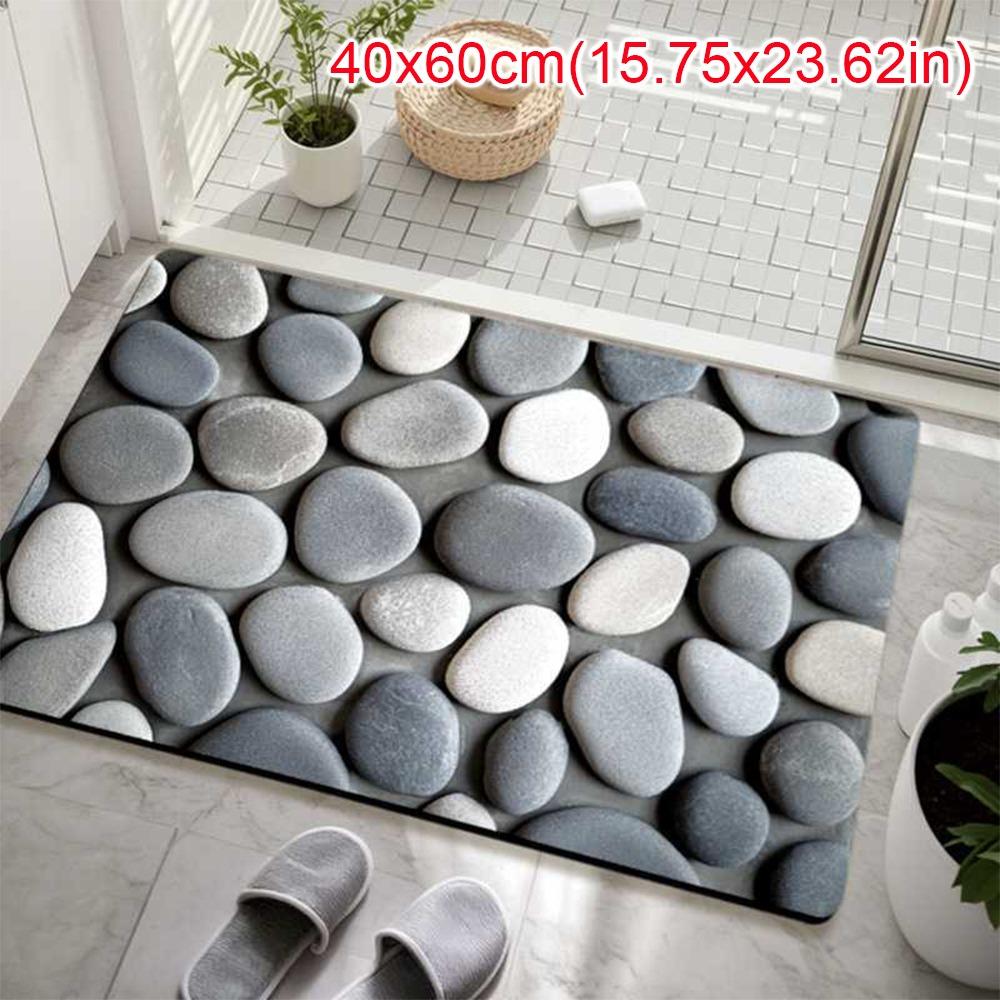 

Нековзкий килимок для підлоги у ванній кімнаті, килимок для душу з гальки, практичний килимок для ванної Style 1- 40x60cm