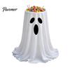 Ghost Fabric Decoration Halloween Candy Bowl, Adjustable Height Large Holder, Trick or Bowl for Party Treat Standing Storage Dish Porch Lawn