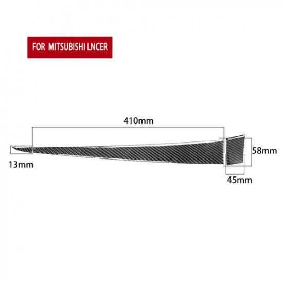 3Pcs For Mitsubishi Lancer Carbon Fiber Passenger Side Dashboard Cover Trim