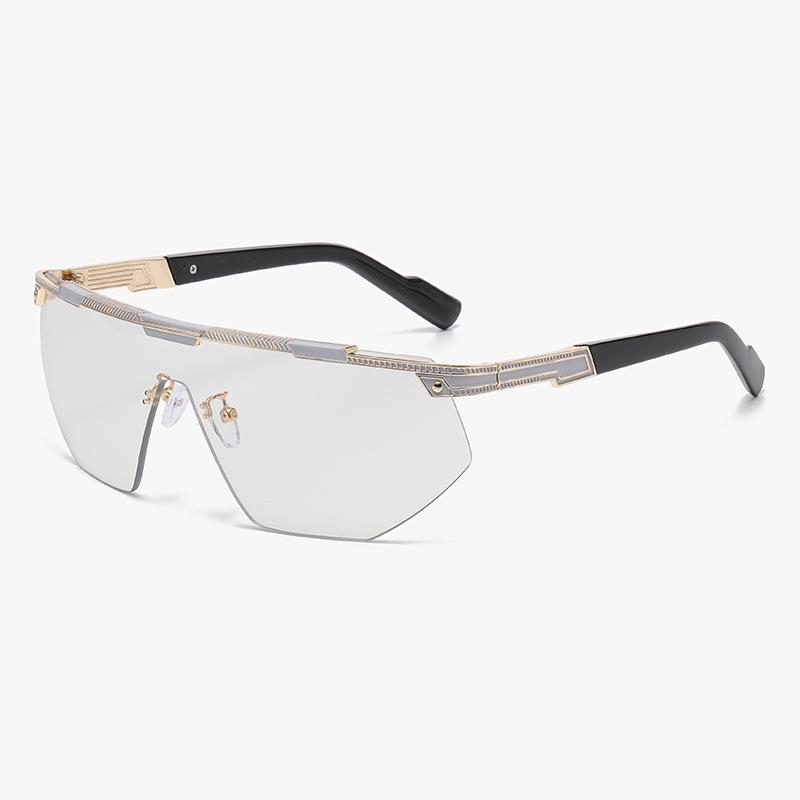 

Stylish Men s Half-Frame Aviator Sunglasses with UV Protection for Outdoor Sports