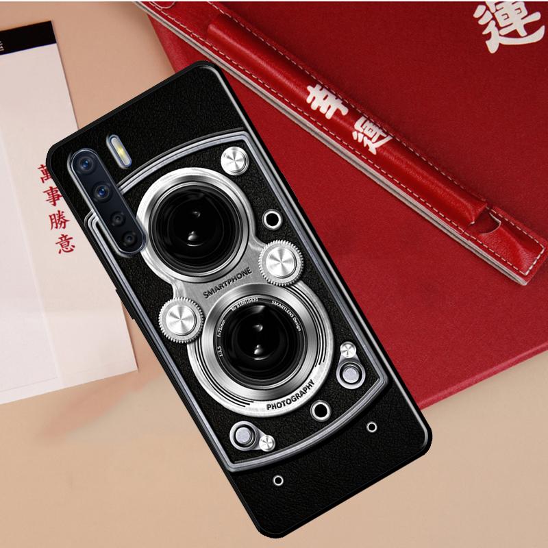 Classic Camera Lens Case For Oppo A60 A98 A58 A78 A18 A38 A80 A40 A77 A57 A17 A74 A54 A94 A96 A76 A16 A15 A5 Pro