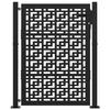 VidaXL Garden Gate Black 105x130 Cm Steel Cross Design, Fence Gate, Outdoor Gate, Metal Gate, Gate 4101000
