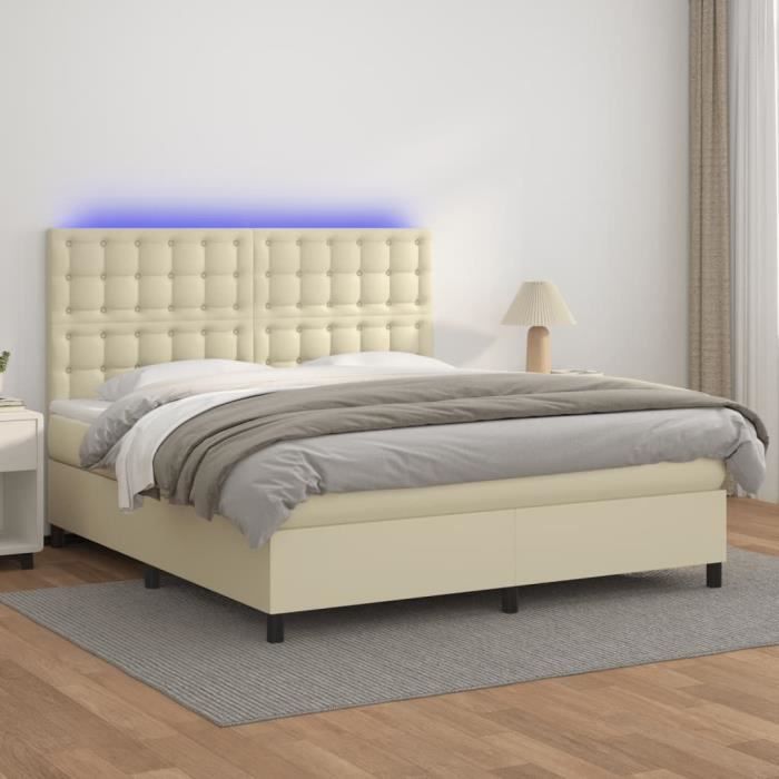 3142696 vidaXL Divan-lit Avec Matelas Blanc 90x190 Cm Similicuir