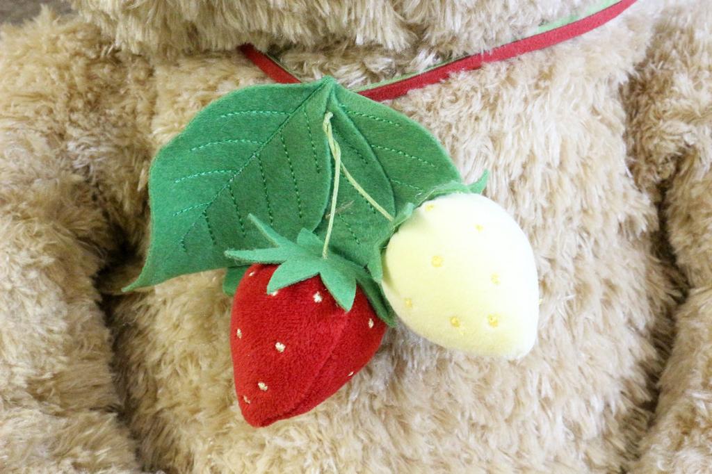 Take Off Wild Strawberry Bear 2L Beige Plush Toy with Music Box