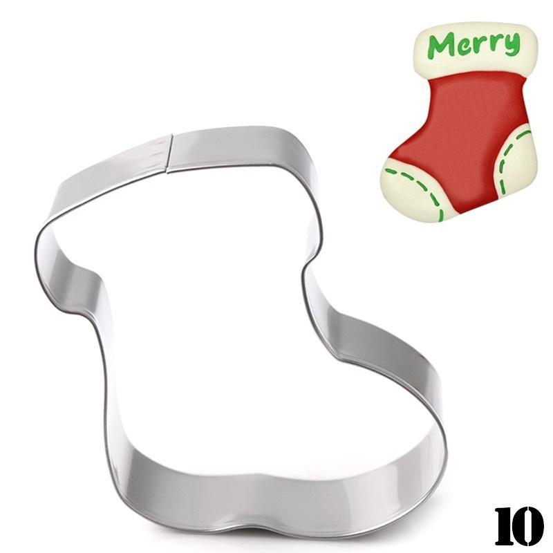11Pcs/set Christmas Series Cookie Cake Fondant Mold DIY Pastry Sugarcraft Bakeware