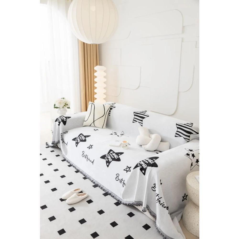 Star Sofa Cover Mat Throw Blankets for Living Room Sofa Couple Position Modern Throw Camping Picnic Blanket Cover