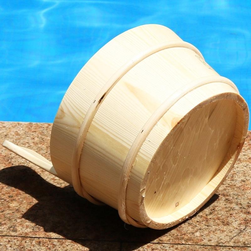 Multipurpose Practical Sauna Water Bucket and Ladle 4L Large Capacity Steaming Bathroom Tool Tub Barrels Enduring