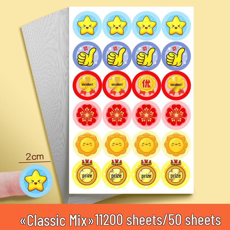 Cartoon Reward Stickers for Kids - Cute Praise and Decoration for Elementary and Kindergarten