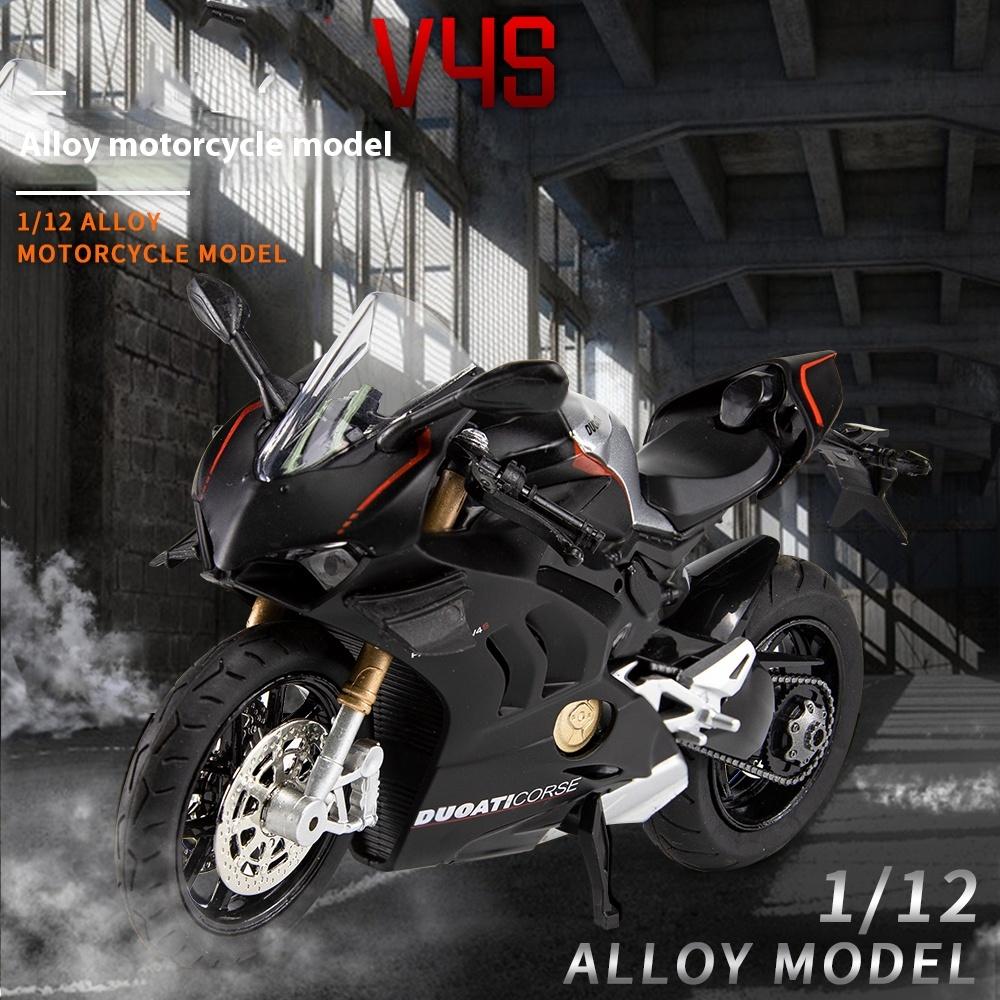 1/12 Scale V4S Genuine Alloy Motorcycle Model Static Die Casting Toy Collection Model Gift,Suitable for Making Collectible Ornaments
