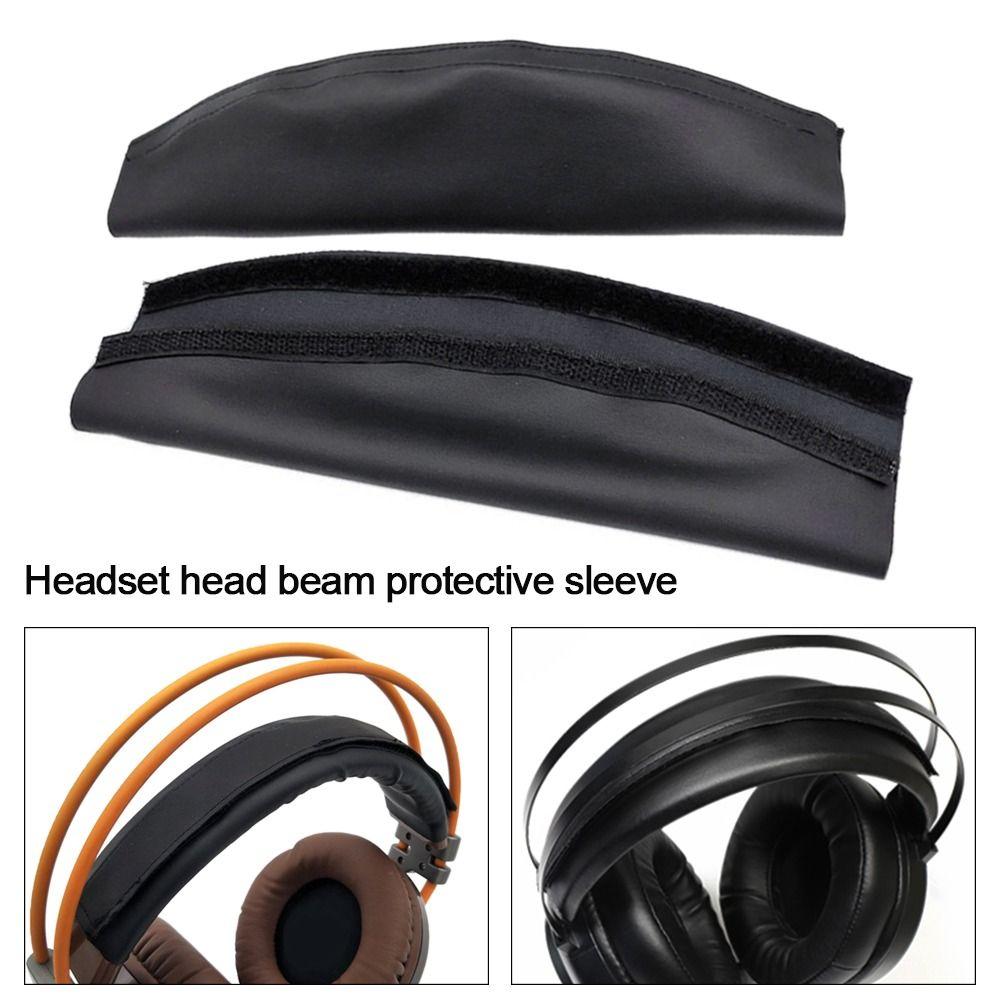 PU Leather Headset Earmuff Cover Soft Headphone Headband Pad Headset Beam Pad  Headphone