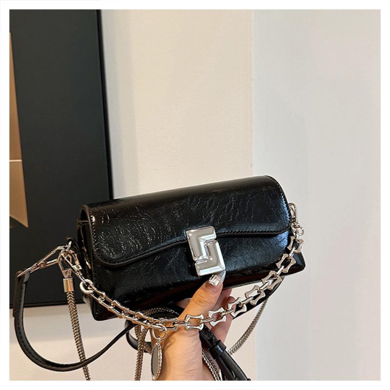 Tooxika Персонализированная сумка с замком-цепочкой женская сумка новая модная сумка через плечо простая сумка-мессенджер чёрный