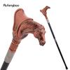 Red Resin Horse Head Animal Fashion Walking Stick Decorative Cospaly Vintage Party Fashionable Walking Cane Crosier 94cm