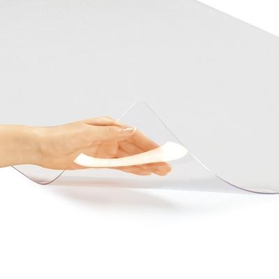 Plus Desk Mat, Clear, Multiple Sizes, Glossy Finish, Ink Transfer Resistant, 1.8mm Thick, 600 X 450mm, Transparent, DM-010C 40-953