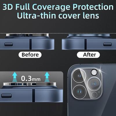 For iPhone 15 Pro/15 Pro Max One-Piece Phone Lens Film Clear Tempered Glass Lens Protector