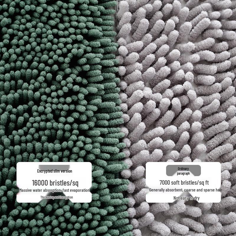 Hot-Selling Chenille Water-Absorbing Anti-Slip Mat for Bedroom, Entrance, and Bathroom