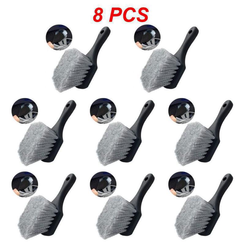 1~8PCS Auto Tire Rim Brush Dust Removal Wheel Hub Cleaning Brushes Car Wheels Detailing Cleaner Tire Auto Washing Tool