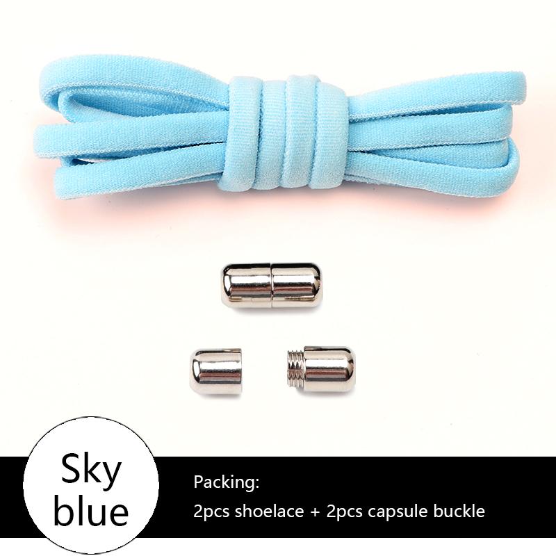 Elastic No Tie Shoelaces Semicircle Shoe Laces For Kids and Adult Sneakers Shoelace Quick Lazy Metal Lock Laces Shoe Strings