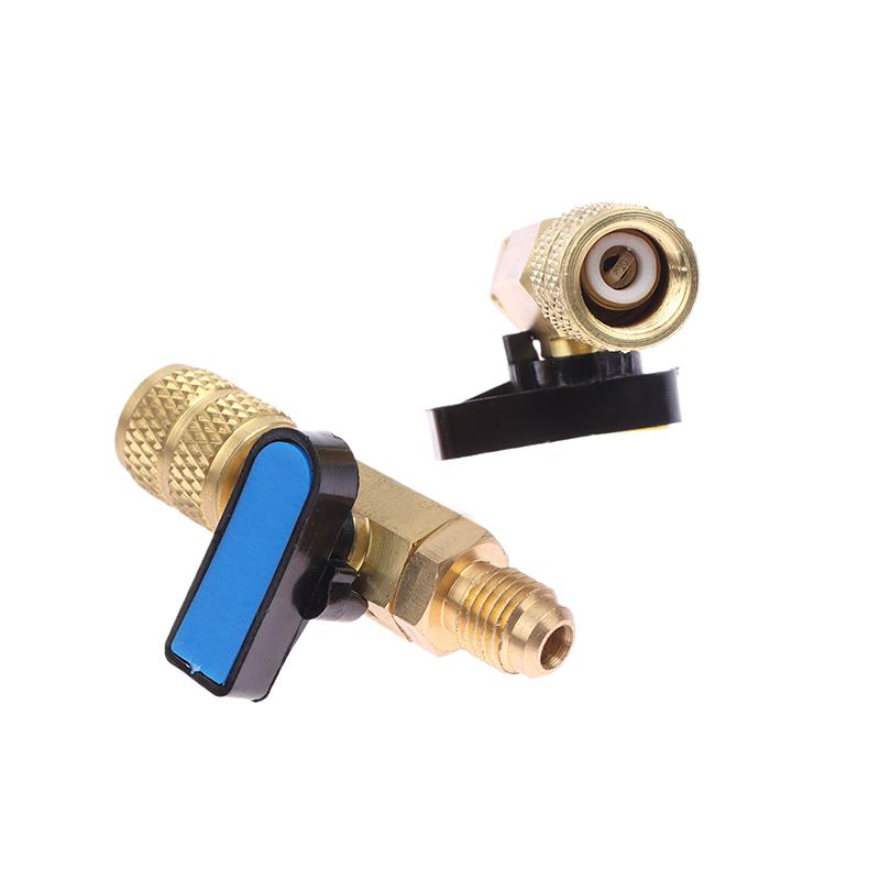 Klimatizační chladivo kulový ventil 1/4" Sae přímý uzavírací ventil pro R134A R410A R22 R12 plnicí hadice Ac chladivo