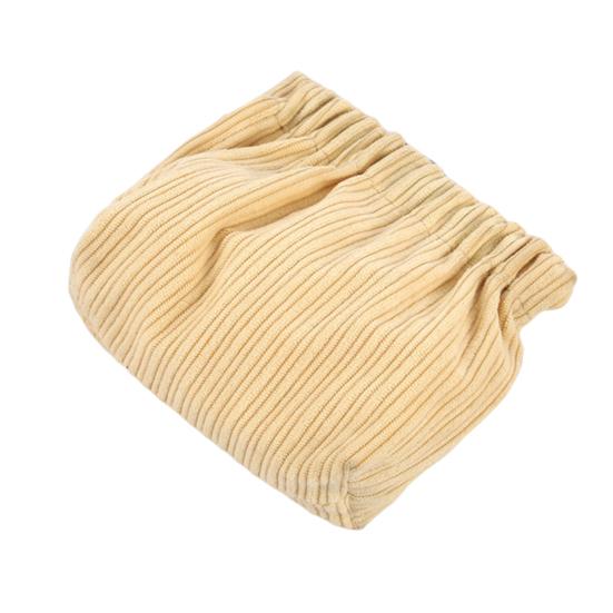 Travel Storage Bag Corduroy Design Mini Tab Closure Polyester Comfortable Touch Cosmetic Storage Bag Household Supply