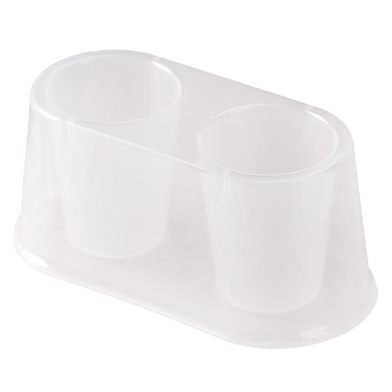 Neuer Stil Multifunktionales Gewürzglas Kunststoff-Aufbewahrungsregal 2 Fächer Gewürzsaucen Flaschenaufbewahrungsorganizer Für Küchenschrank