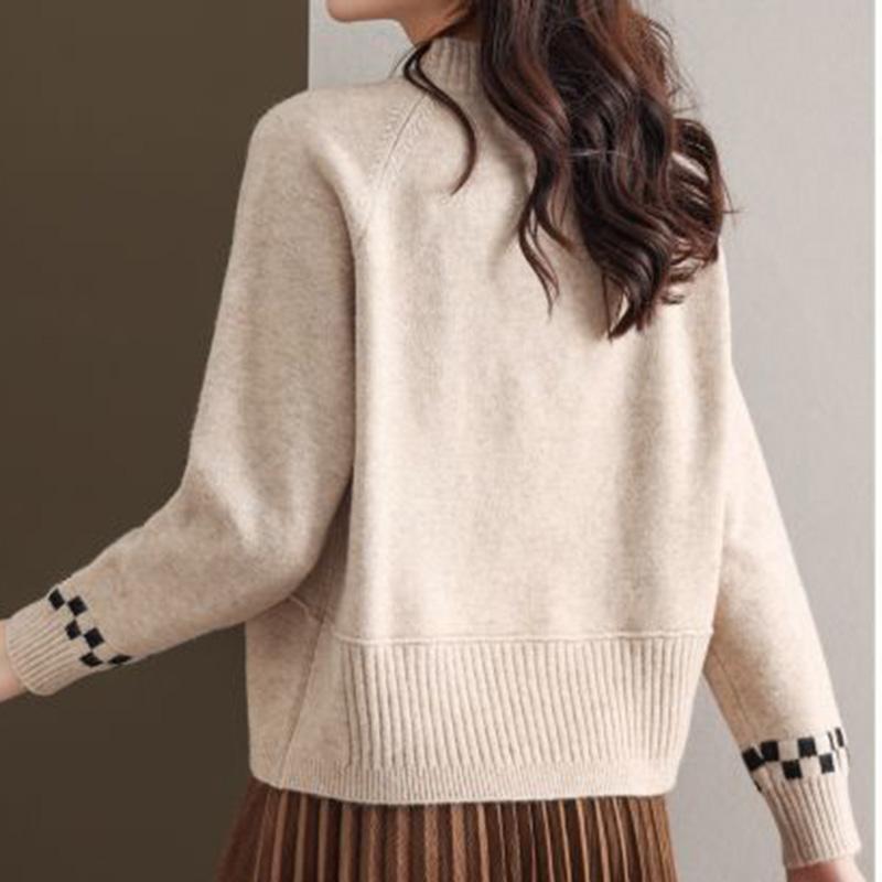 Sweater for Women Autumn Winter Thickened Pullover Warm Knitted Stretchy Long Sleeve Oversize Jumper Tops