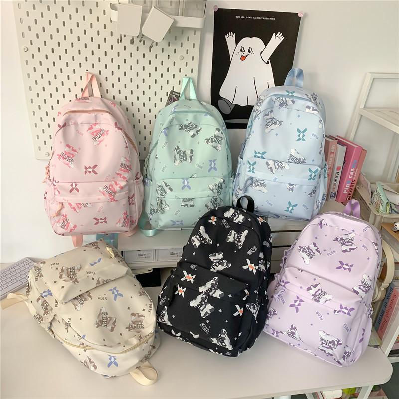Schoolbag Autumn New Student Schoolbag Female Japanese Cute Printed Soft Girl Backpack High Value Niche Travel Backpack