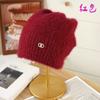 Women's Winter Hats, Girls' Warm Thick Hats, Outdoor Headwear, Knitted Hats, New Elastic Striped Women's Daily Hats with Straps
