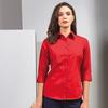 Premier Womens/Ladies Poplin 3/4 Sleeve Blouse