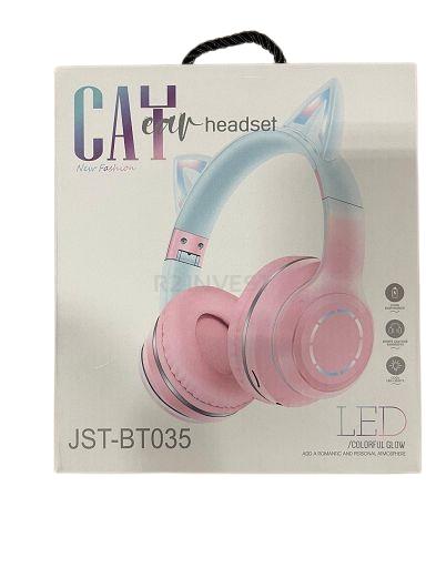 Wireless Bluetooth headphones cat on-ear gift pink
