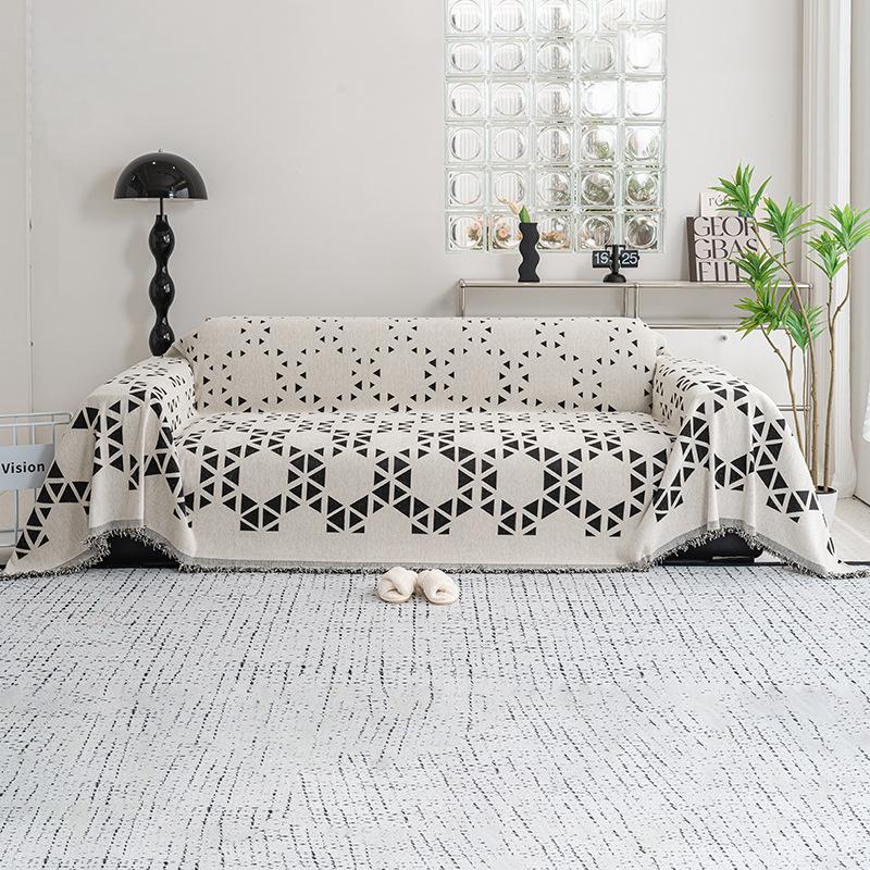 

Чехол на диван, полотенце из синели, чехол для дивана, полотенце, универсальная подушка для дивана Four Seasons, универсальный универсальный чехол для дивана 180*130cm чёрный