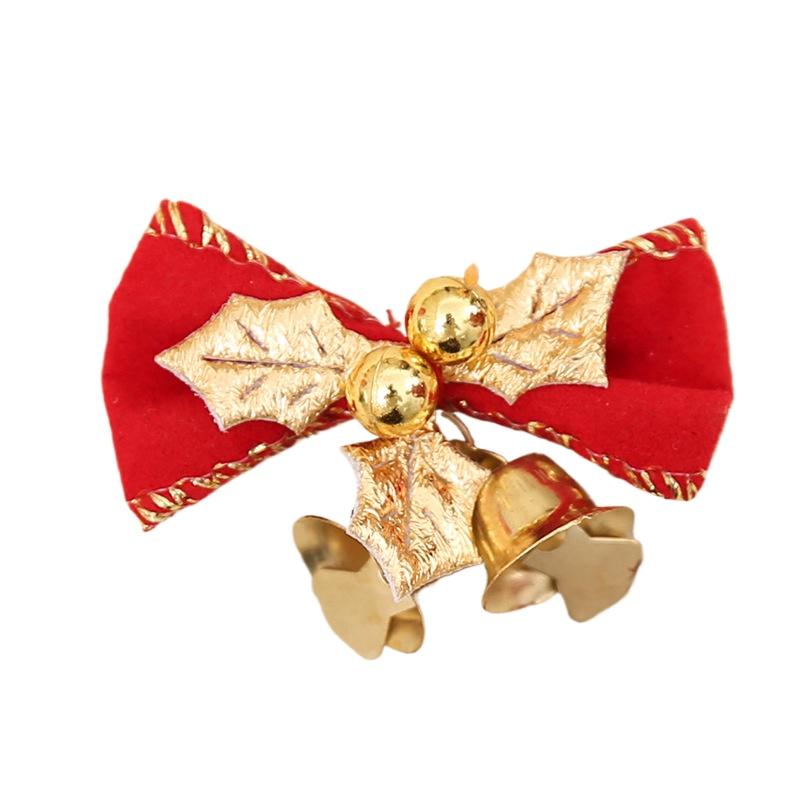 

1-100PCS Christmas Mini Bow with Jingle Bells Bowknot Hanging Ornaments Xmas Tree Garland Decoration Holiday Party Supplies красный