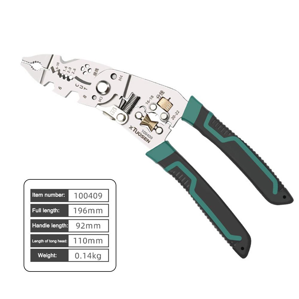 High-carbon Steel Wire Stripping Pliers Multifunctional Non-Slip Wire Stripping Tool Hand Tools Comfortable