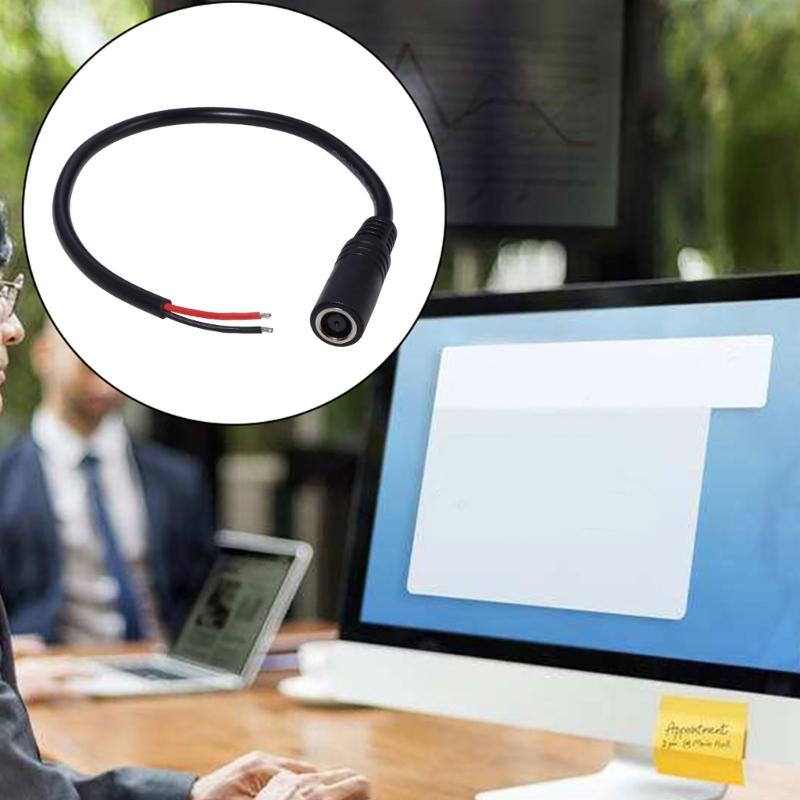 High Quality DC7.4x5.0mm Female To 2Pin Power Cable 18AWG 2x0.75mm2 Power Wires for Laptop Charger Supports Up To 120W