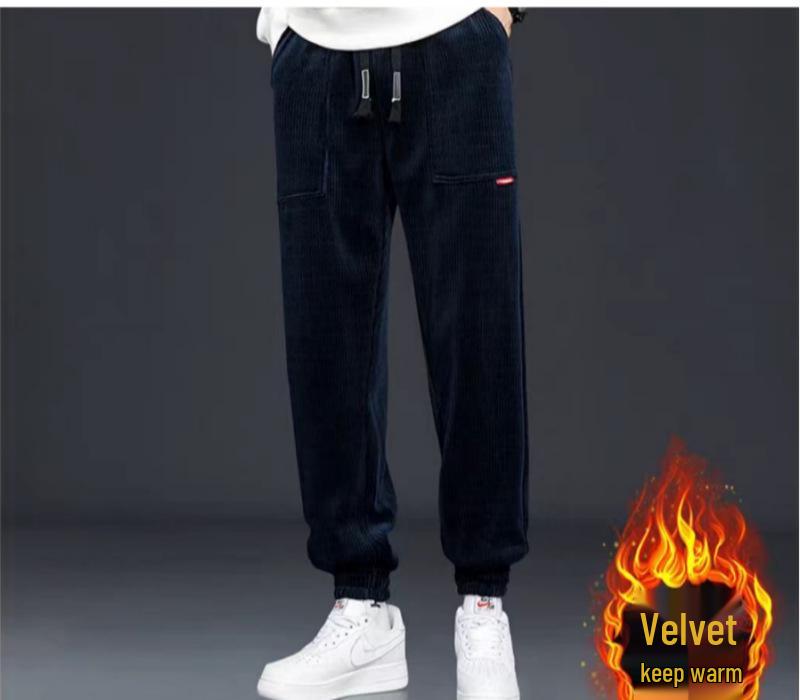 Men's Corduroy Joggers: Trendy, Loose-Fit, Plus-Size, for Spring, Autumn, and Winter