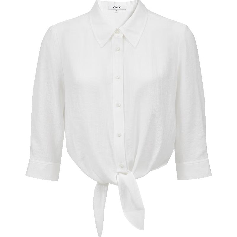 ONLY Women s 2025 Summer Relaxed Fit Tie-Front Shirt M