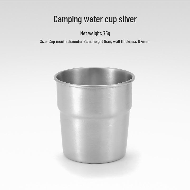 304 Stainless Steel Multi-Purpose Outdoor Cup: Ideal for Camping, Beer, Coffee, Water, and Beverages