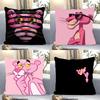 1Pc Pink Panther Pillow Case Square Pillow Bedroom Sofa Leisure Comfort Cushion Car Living Room Home Decoration