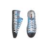 Burberry Low top Stylish Skateboarding Shoes Women's Azure Blue (Unisex) Canvas Shoes 80395201