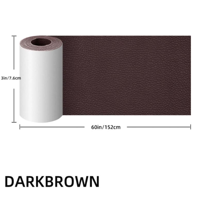 Selbstklebendes Leder-Reparaturband für Sofa, Autositze, Handtaschen, Jacken, Möbel, Schuhe, Erste-Hilfe-Flicken, Lederflicken, DIY, Schwarz