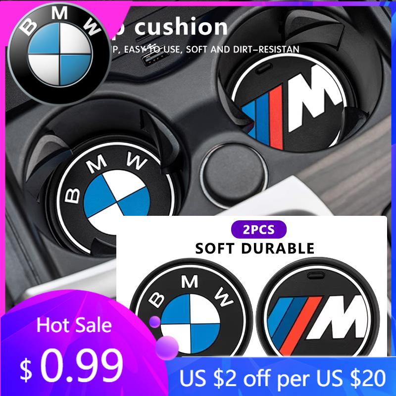 LGECB1 2026 Car Sticker 2Pcs Rubber Car Coaster Buffer Anti Noise Mat Cushion For BMW F15 G05 F16 G06 F25 G01 G08 F26 G02 F07 F10 G07 G