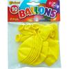 Graine Créative - Ballons de baudruche gonflables Jaune 10 pièces