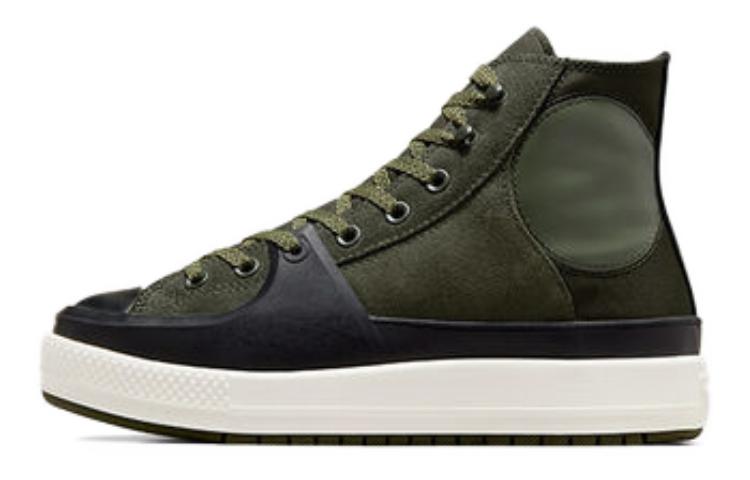 Converse All Star Амортизация, Износостойкие Высокие Уличные Ботинки Унисекс Черно-Зеленые A08170C 35