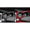 Red Carbon Fiber Central Console Armrest Water Cup Holder Frame Cover Trim for Mercedes-Benz C-Class W204 C180 C200 C250 Coupe Sport C300 C63 AMG