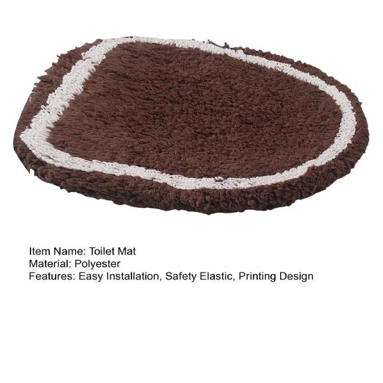 Toilet Mat Safety Elastic Easy Installation Bright Color Toilet Cover Hotel Bathroom Decor Elastic Fit Toilet Accessory