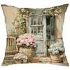 Vintage Floral Cushion Covers Sofa Living Room Square Pillowcase Chair Double-Sided Pillow Covers Modern Home Decortions