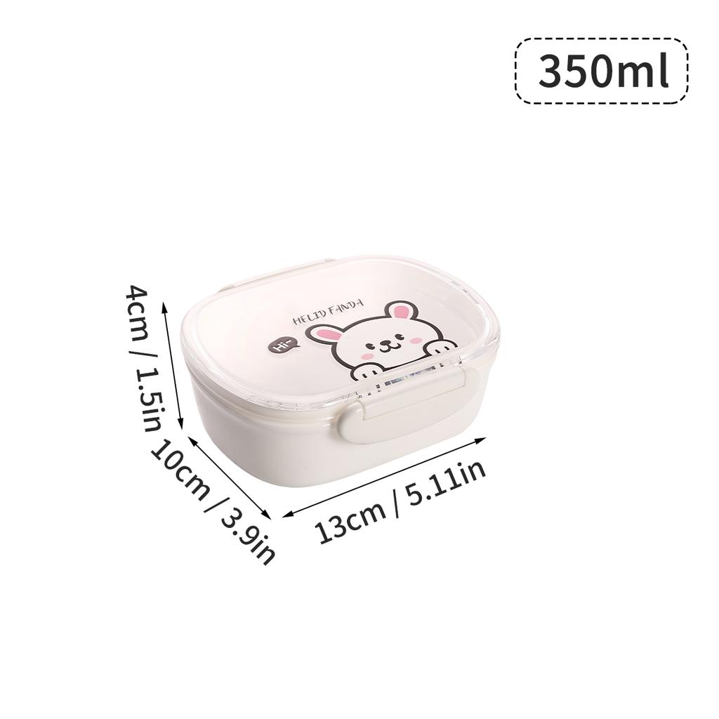 WORTHBUY Leak Proof Lunch Box Portable Food Container Microwavable Detachable Compartment Bento Box Plastic Transparent Food Box